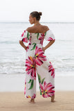 Gracie Pink Floral Puff Sleeve Jumpsuit