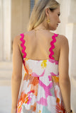 Genevieve Pink Floral Ric Rac Maxi Dress