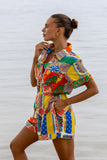 Allegra Multicolour Patchwork Playsuit