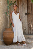 Serena White Eyelet Maxi Dress