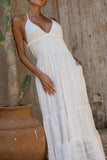 Serena White Eyelet Maxi Dress