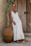 Serena White Eyelet Maxi Dress