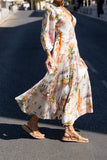 Isola Multicolour Tropical Button Maxi Dress