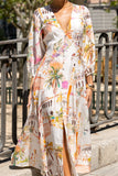 Isola Multicolour Tropical Button Maxi Dress