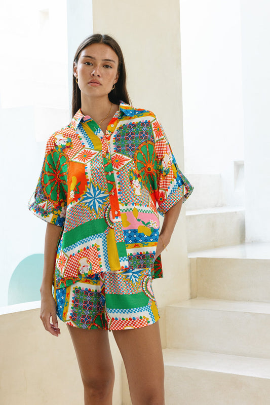 Allegra Multicolour Patchwork Shirt