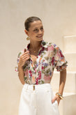 Alba Pink Floral Puff Sleeve Blouse