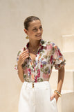 Alba Pink Floral Puff Sleeve Blouse