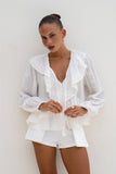 Valentina Off-White Ruffle Blouse