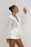 Valentina Off-White Ruffle Blouse