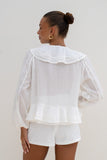 Valentina Off-White Ruffle Blouse