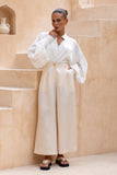 Lou Beige Wide Leg Pants