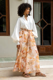 Fiorenza Orange Floral Wide Leg Pants