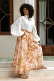 Fiorenza Orange Floral Wide Leg Pants