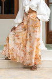 Fiorenza Orange Floral Wide Leg Pants