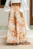 Fiorenza Orange Floral Wide Leg Pants