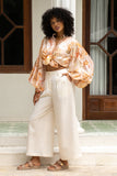 Lou Beige Wide Leg Pants