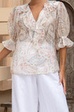Faye Multicolour Paisley Ruffle Blouse