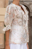 Faye Multicolour Paisley Ruffle Blouse