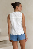 Posey White Eyelet Top