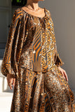 Malika Brown Leopard Blouse