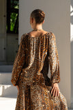 Malika Brown Leopard Blouse