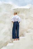Josefin Navy Blue Drawstring Pants
