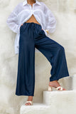 Josefin Navy Blue Drawstring Pants