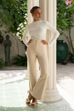 Jensen Beige Flared Pants