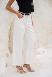 Sofie White Denim Straight Leg Jeans