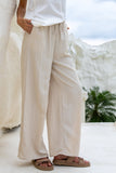 Josefin Beige Drawstring Pants