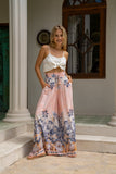Marzella Pink Tropical Wide Leg Pants