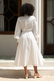 Avrielle White Long Sleeve Maxi Dress