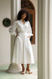 Avrielle White Long Sleeve Maxi Dress