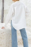 Eleina White Linen Blend Shirt