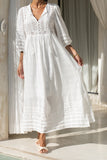 Macie White Lace Detail Maxi Dress