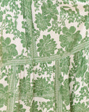 Viridiana Green Floral Tiered Midi Dress