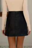 Ren Black Faux Leather PU Mini Skirt
